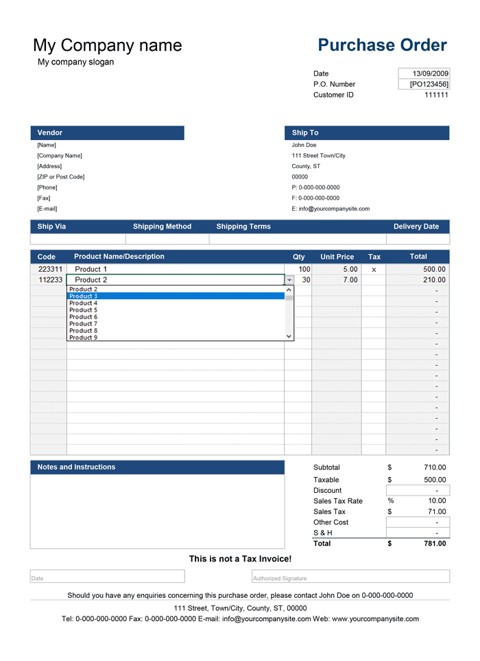 PO with Vendor List, Ship To Lilst & Price List PO with Vendor List, Ship To Lilst & Price List