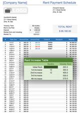 Rent Payment Schedule (Multiple Rent Increase) - screenshot