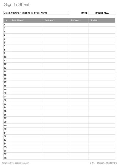 sign in sheet templates for microsoft word