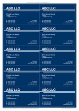 Blue Business Card - 10.5