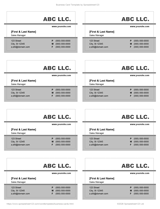 Grey and White Business Card - 8.2