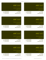 Green and White Business Card - 8.4