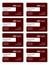 Burgundy and White Business Card - 8.5