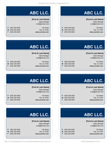 Blue, Grey and White  Business Card - 8.6